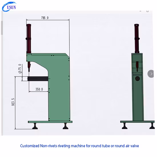 Non Standard Model: Ulye 4 Tons C Frame Rivetless Clinching Press Machine for Metal Sheet Connection Without Rivets or Nuts